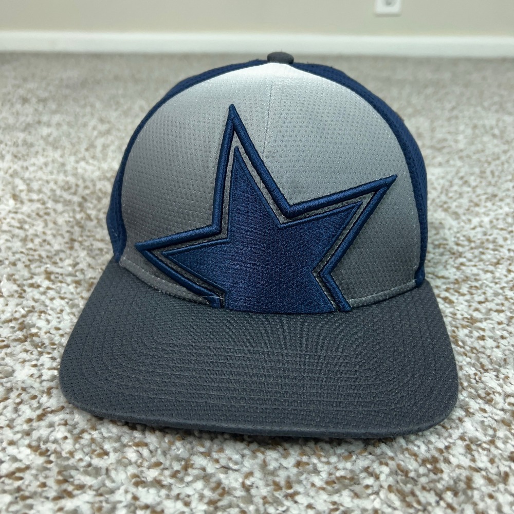 Dallas Cowboys Hat Mens Medium Flex Blue Sports NFL Football Stretch Fit Logo